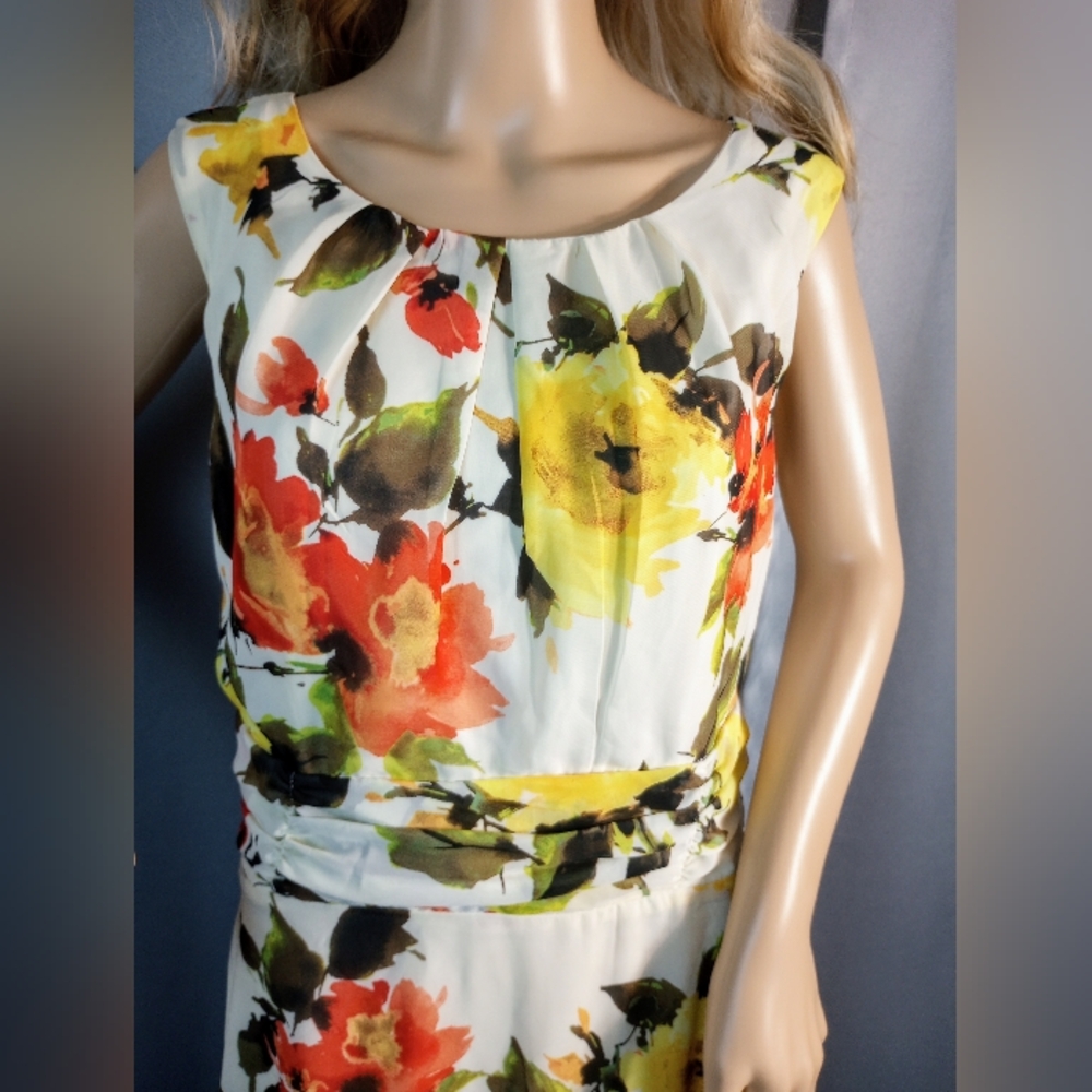 Women's Madison Leigh long floral sleeveless dress size 16, summer - Picture 4 of 9